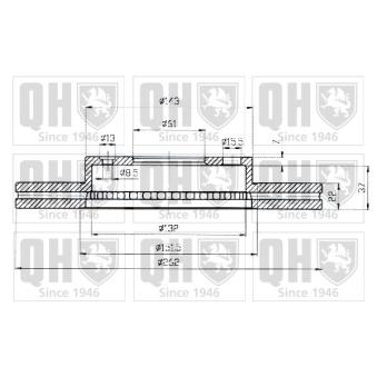 Jeu de 2 disques de frein avant QUINTON HAZELL OEM 7700802233