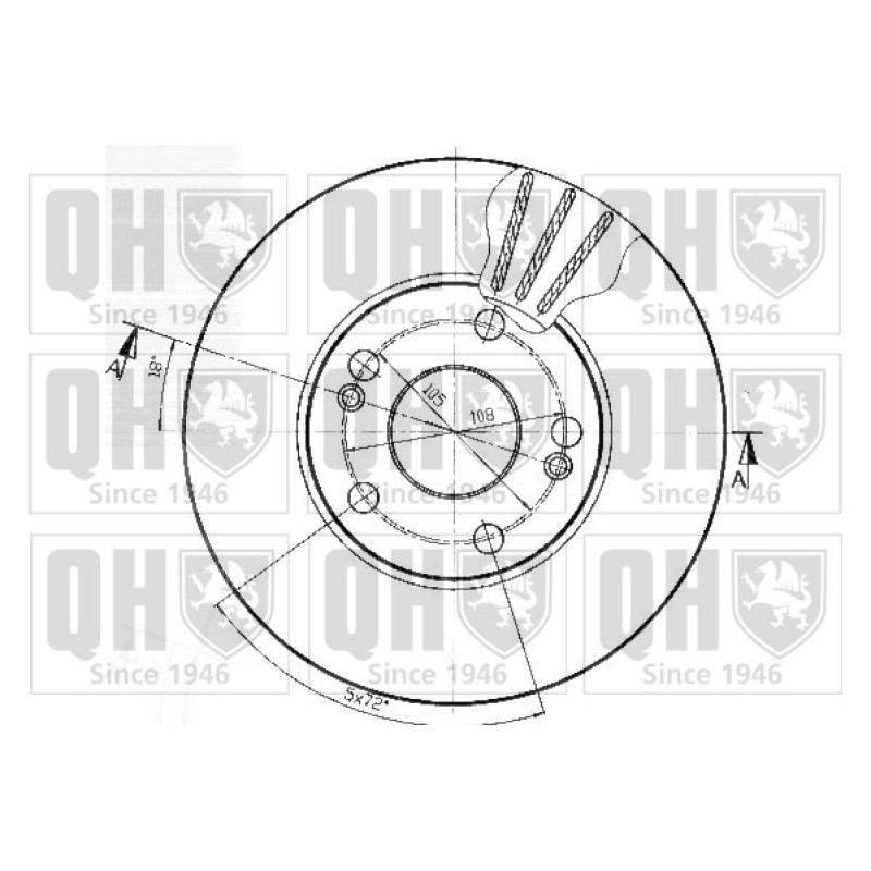Jeu de 2 disques de frein avant QUINTON HAZELL BDC4404 - Visuel 1