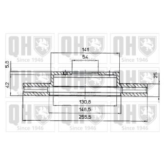 Jeu de 2 disques de frein avant QUINTON HAZELL OEM 4351232120