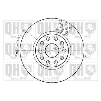 Jeu de 2 disques de frein avant QUINTON HAZELL OEM 60814639