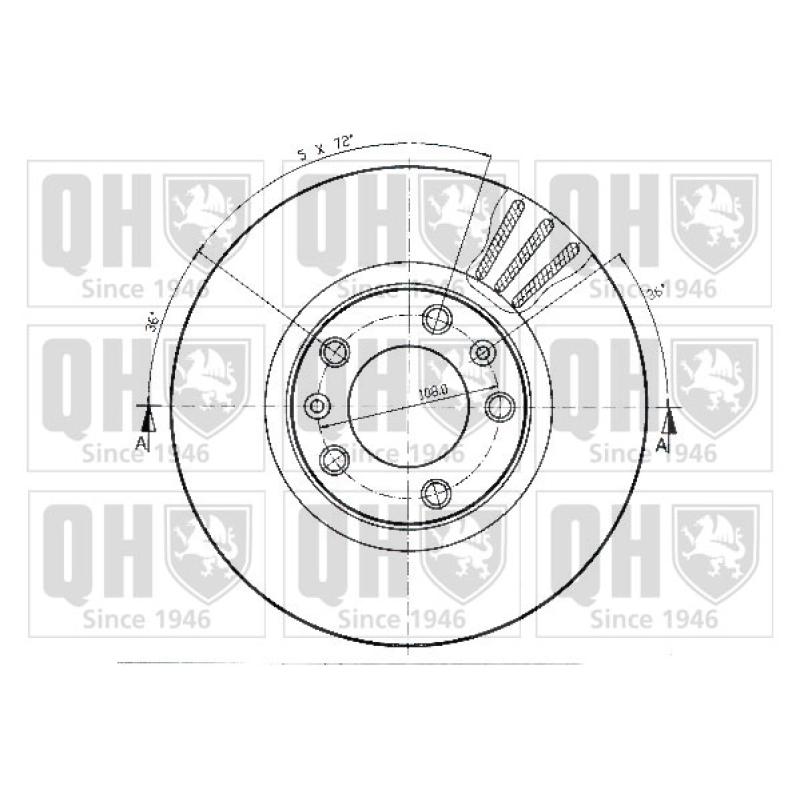 Jeu de 2 disques de frein avant QUINTON HAZELL BDC4507 - Visuel 1