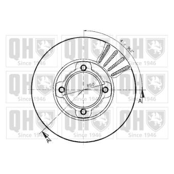 Jeu de 2 disques de frein avant QUINTON HAZELL [BDC4582]