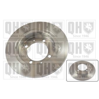 Jeu de 2 disques de frein arrière QUINTON HAZELL BDC4634 pour FIAT DOBLO 1.6 - 103cv