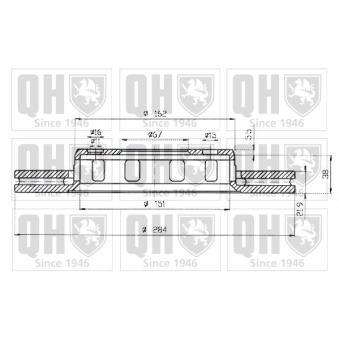 Jeu de 2 disques de frein avant QUINTON HAZELL OEM A1244211412