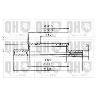 Jeu de 2 disques de frein avant QUINTON HAZELL [BDC4645]