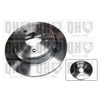Jeu de 2 disques de frein arrière QUINTON HAZELL BDC4677 pour SAAB 95 540 i - 286cv