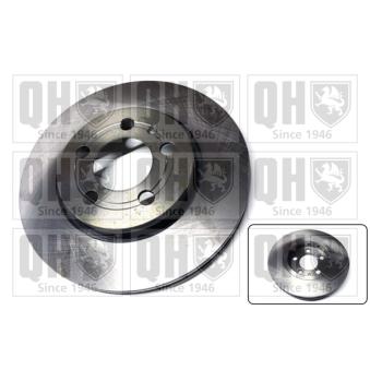 Jeu de 2 disques de frein arrière QUINTON HAZELL BDC4764 pour SEAT LEON 1.6 - 102cv
