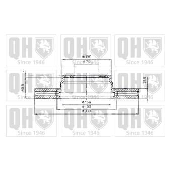 Jeu de 2 disques de frein avant QUINTON HAZELL [BDC4785]