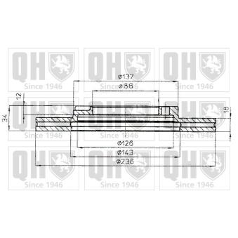 Jeu de 2 disques de frein avant QUINTON HAZELL [BDC4793]