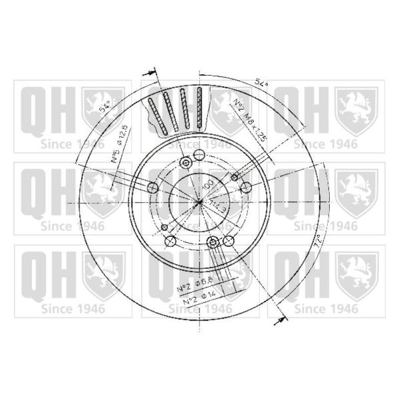 Jeu de 2 disques de frein avant QUINTON HAZELL BDC4844 - Visuel 1