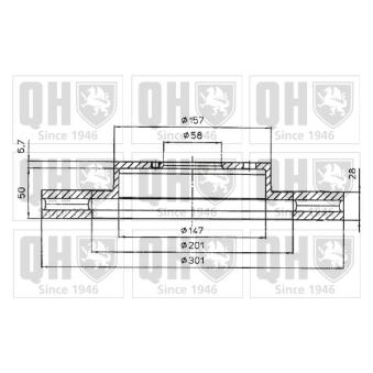 Jeu de 2 disques de frein avant QUINTON HAZELL OEM 26310PA030