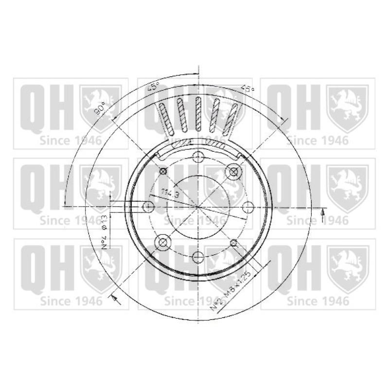 Jeu de 2 disques de frein avant QUINTON HAZELL BDC5016 - Visuel 1