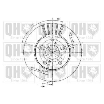 Jeu de 2 disques de frein avant QUINTON HAZELL [BDC5086]