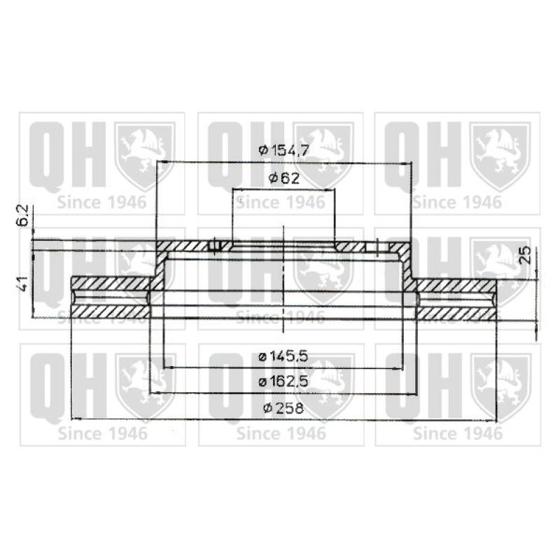 Jeu de 2 disques de frein avant QUINTON HAZELL BDC5086 - Visuel 1