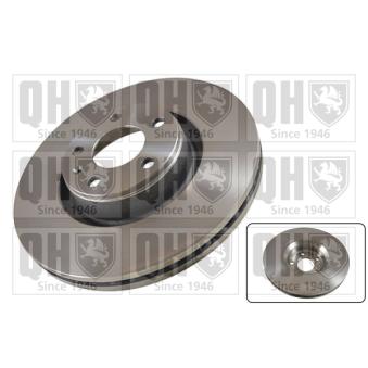 Jeu de 2 disques de frein avant QUINTON HAZELL BDC5545 pour AUDI A8 3.0 TDI quattro - 233cv