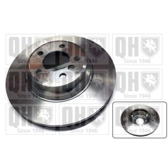 Jeu de 2 disques de frein avant QUINTON HAZELL BDC5649 pour CITROEN JUMPY 530 d - 218cv