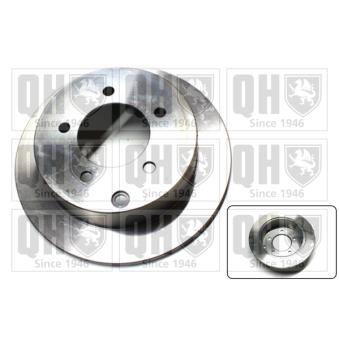Jeu de 2 disques de frein arrière QUINTON HAZELL BDC5909 pour MITSUBISHI LANCER 2.0 DI-D - 140cv
