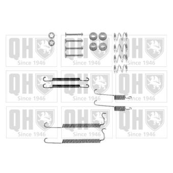 Kit d'accessoires, mâchoire de frein QUINTON HAZELL BFK250 pour OPEL KADETT 1.3 S - 75cv