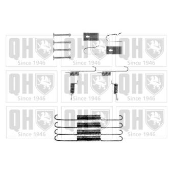 Kit d'accessoires, mâchoire de frein QUINTON HAZELL BFK270 pour MAZDA 626 2.0 - 90cv Kit d'accessoires, mâchoire de frein QUINTON HAZELL BFK270 pour MAZDA 626 2.0 - 90cv