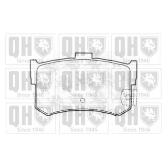 Jeu de 4 plaquettes de frein arrière QUINTON HAZELL OEM 43022SD4000
