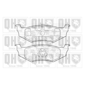 Jeu de 4 plaquettes de frein arrière QUINTON HAZELL OEM 05018208AA