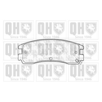 Jeu de 4 plaquettes de frein arrière QUINTON HAZELL [BP1042]