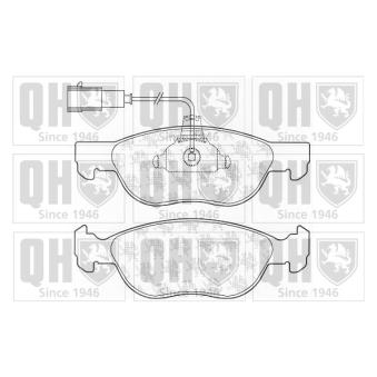 Jeu de 4 plaquettes de frein avant QUINTON HAZELL OEM 9951067
