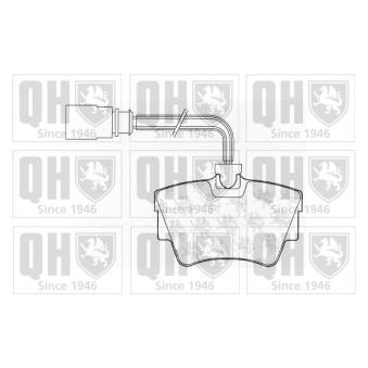 Jeu de 4 plaquettes de frein arrière QUINTON HAZELL OEM 7M3698451D