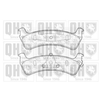 Jeu de 4 plaquettes de frein arrière QUINTON HAZELL [BP1058]