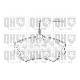 Jeu de 4 plaquettes de frein avant QUINTON HAZELL OEM 6025370851 Jeu de 4 plaquettes de frein avant QUINTON HAZELL OEM 6025370851