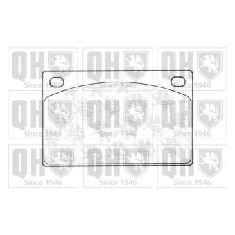 Jeu de 4 plaquettes de frein avant QUINTON HAZELL [BP110]