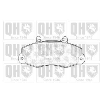 Jeu de 4 plaquettes de frein avant QUINTON HAZELL OEM 93VX2K021BA