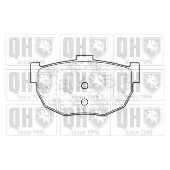 Jeu de 4 plaquettes de frein arrière QUINTON HAZELL OEM 4406090E90