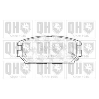 Jeu de 4 plaquettes de frein arrière QUINTON HAZELL OEM MB857610