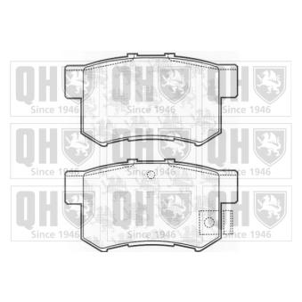 Jeu de 4 plaquettes de frein arrière QUINTON HAZELL OEM 43022S2A000