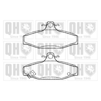 Jeu de 4 plaquettes de frein arrière QUINTON HAZELL OEM 4841305100