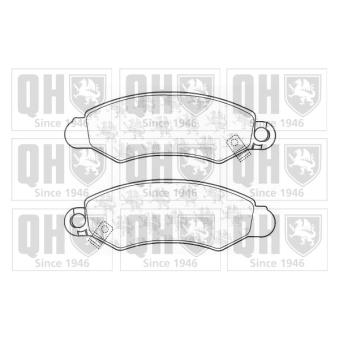 Jeu de 4 plaquettes de frein avant QUINTON HAZELL OEM 5520080E10