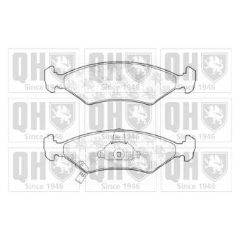 Jeu de 4 plaquettes de frein avant QUINTON HAZELL OEM 0K2A23323Z