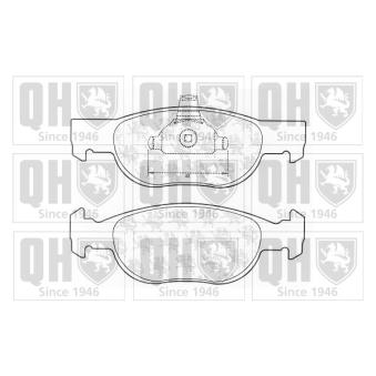 Jeu de 4 plaquettes de frein avant QUINTON HAZELL OEM 9948410