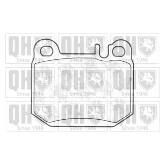 Jeu de 4 plaquettes de frein arrière QUINTON HAZELL OEM 1634200720