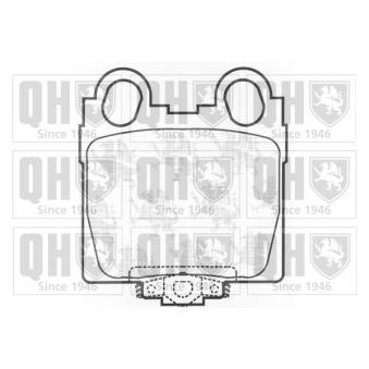 Jeu de 4 plaquettes de frein arrière QUINTON HAZELL OEM 0446630120
