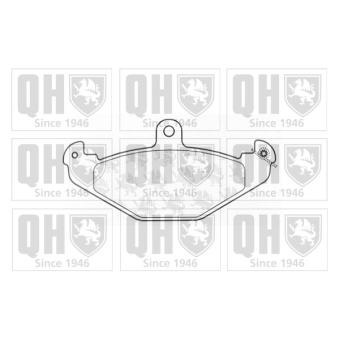 Jeu de 4 plaquettes de frein arrière QUINTON HAZELL OEM 4801293