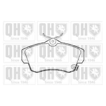 Jeu de 4 plaquettes de frein avant QUINTON HAZELL OEM 05017843AA
