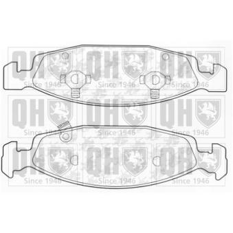 Jeu de 4 plaquettes de frein avant QUINTON HAZELL OEM 05018592AA