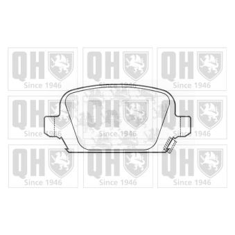 Jeu de 4 plaquettes de frein arrière QUINTON HAZELL OEM 9200132
