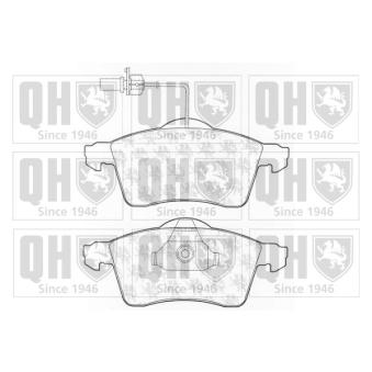 Jeu de 4 plaquettes de frein avant QUINTON HAZELL OEM 7D0698151F