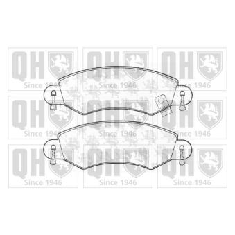 Jeu de 4 plaquettes de frein avant QUINTON HAZELL OEM 1605976