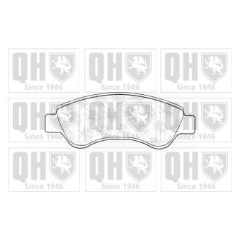 Jeu de 4 plaquettes de frein avant QUINTON HAZELL OEM 1617292380
