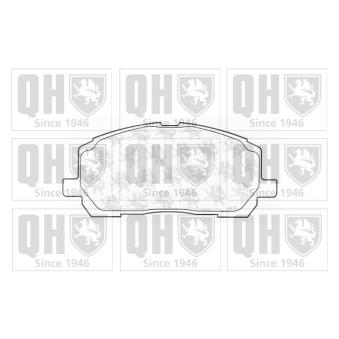 Jeu de 4 plaquettes de frein arrière QUINTON HAZELL OEM 0446548030