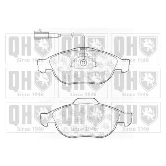 Jeu de 4 plaquettes de frein avant QUINTON HAZELL OEM 77362225